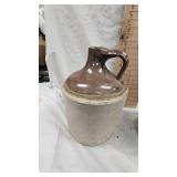 2-two tone crock jugs as pictured, no markings