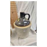 2-two tone crock jugs as pictured, no markings