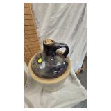 2-two tone crock jugs as pictured, no markings