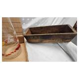 Watt Pottery Bowl, Wood Cheese Box, Vintage Glassware and Misc