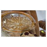 Watt Pottery Bowl, Wood Cheese Box, Vintage Glassware and Misc