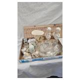 Vintage Figurines, Toothpick Holder, Relish Dishes and others