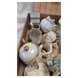 Vintage Figurines, Toothpick Holder, Relish Dishes and others
