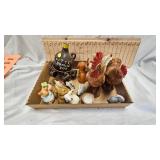 Peter Rabbit S/P Shakers, Rooster, Chicken, Bunny Figurines