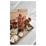 Peter Rabbit S/P Shakers, Rooster, Chicken, Bunny Figurines