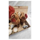Peter Rabbit S/P Shakers, Rooster, Chicken, Bunny Figurines