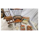 Wood Doll, High Chair, Scotty Dog Theme items, etc