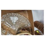 Watt Pottery Bowl, Wood Cheese Box, Vintage Glassware and Misc