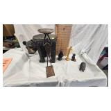 Bear Table/Stand, Small Black Bear Figurines, Mannaquin Scupture and Stand