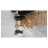 Bear Table/Stand, Small Black Bear Figurines, Mannaquin Scupture and Stand