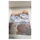 Fernandez. 12 Days of Christmas Prints along with Additional Duplicate print in Frame