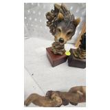 Bear and Wolf Busts, Deer Décor and Resin Antler Welcome Sign