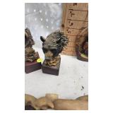 Bear and Wolf Busts, Deer Décor and Resin Antler Welcome Sign