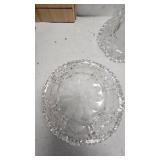 4 Blue Glasses, 2 Blue glass Cups, Dessert and Dinner Plates, Clear Glass and Bowl