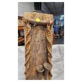 Folk Art Pottery-Rope-Board Homemade Art