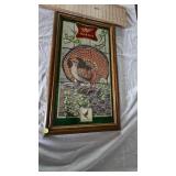 Miller High Life Bar Mirror-Ruffed Grouse-Larry Toschik