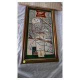 Miller High Life Mirror-Wildlife Series-Snowy Owl-15x26