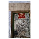 Miller High Life Mirror-Wildlife Series-Snowy Owl-15x26