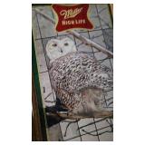 Miller High Life Mirror-Wildlife Series-Snowy Owl-15x26