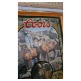 Coors "Nature Series" Bar Mirror #2 Big Horn Sheep, 16x21-Susan Shea