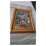 Coors "Nature Series" Bar Mirror #6 Grizzley Bear-Susan Shea