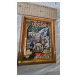 Coors "Nature Series" Bar Mirror #6 Grizzley Bear-Susan Shea