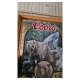 Coors "Nature Series" Bar Mirror #6 Grizzley Bear-Susan Shea