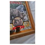 Coors "Nature Series" Bar Mirror #6 Grizzley Bear-Susan Shea
