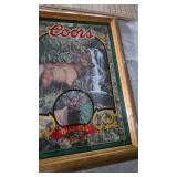 Coors "Nature Series" Bar Mirror #5 Bull Elk-Susan Shea