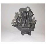 Vintage Cast Iron Ship Paperweight