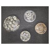 Vintage Clear Glass Flower Frogs ( Vase Inserts )