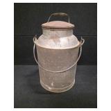 Vintage Metal Milk Can with Lid