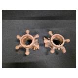 York Barbell "ship wheel" spinlock barbell collars