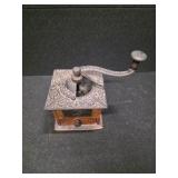 RARE ANTIQUE Wooden And Cast-Iron Coffee Grinder with Drawer and Hand Mill