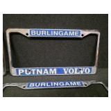 Vintage Chrome License Plate Frames ( VOLVO and ISUZU / HYUNDAI )