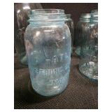 Set of 7 Assorted VINTAGE Mason Jars