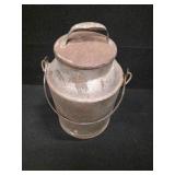 Vintage Metal Milk Can with Lid
