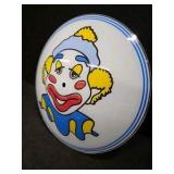 Vintage Glass Ceiling Light Fixture featuring a Clown