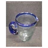 Blue Glassware, Including 1 Large Blown - Glass Pitcher