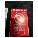 Full Deck of VINTAGE Northwest Orient Airlines "Cards That Talk" Playing Cards ( pre-1986)