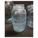 Set of 7 Assorted VINTAGE Mason Jars