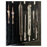 Vintage Leningrad Professional Compasses Drafting Tools Set Soviet Drawing Instruments