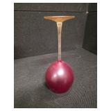 Set of 8 Lenox Holiday Gems Ruby Red Balloon Wine Glasses