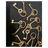 Brass-color Skeleton Key Napkin Rings