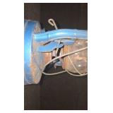 Rustic Vintage Dietz No. 8 Air Pilot Blue Kerosene Lantern w/ Clear Glass Globe