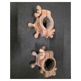 York Barbell "ship wheel" spinlock barbell collars