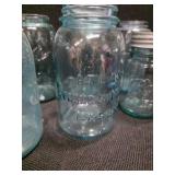 Set of 7 Assorted VINTAGE Mason Jars