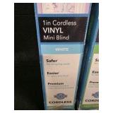 Mainstays 1-inch Cordless Vinyl Mini Blinds in white
