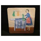 Vintage Laundry-Themed Wall Tiles ( Wall Art )