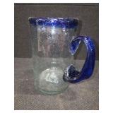 Blue Glassware, Including 1 Large Blown - Glass Pitcher